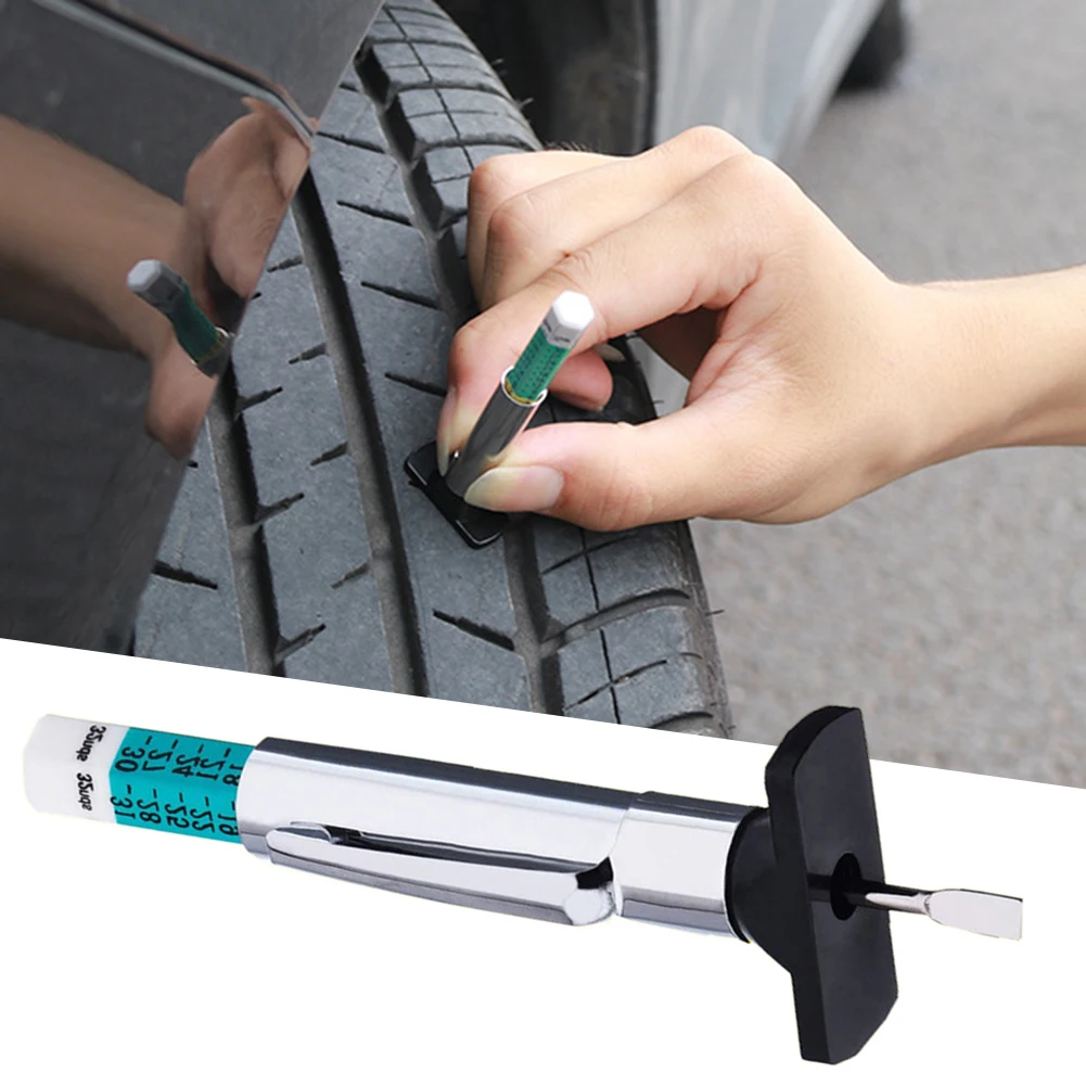 

Car Tyre Measuring Pen 25mm Tire Tread Pattern Depth Thickness Detection Gauge Auto Maintenance Inspection Tool