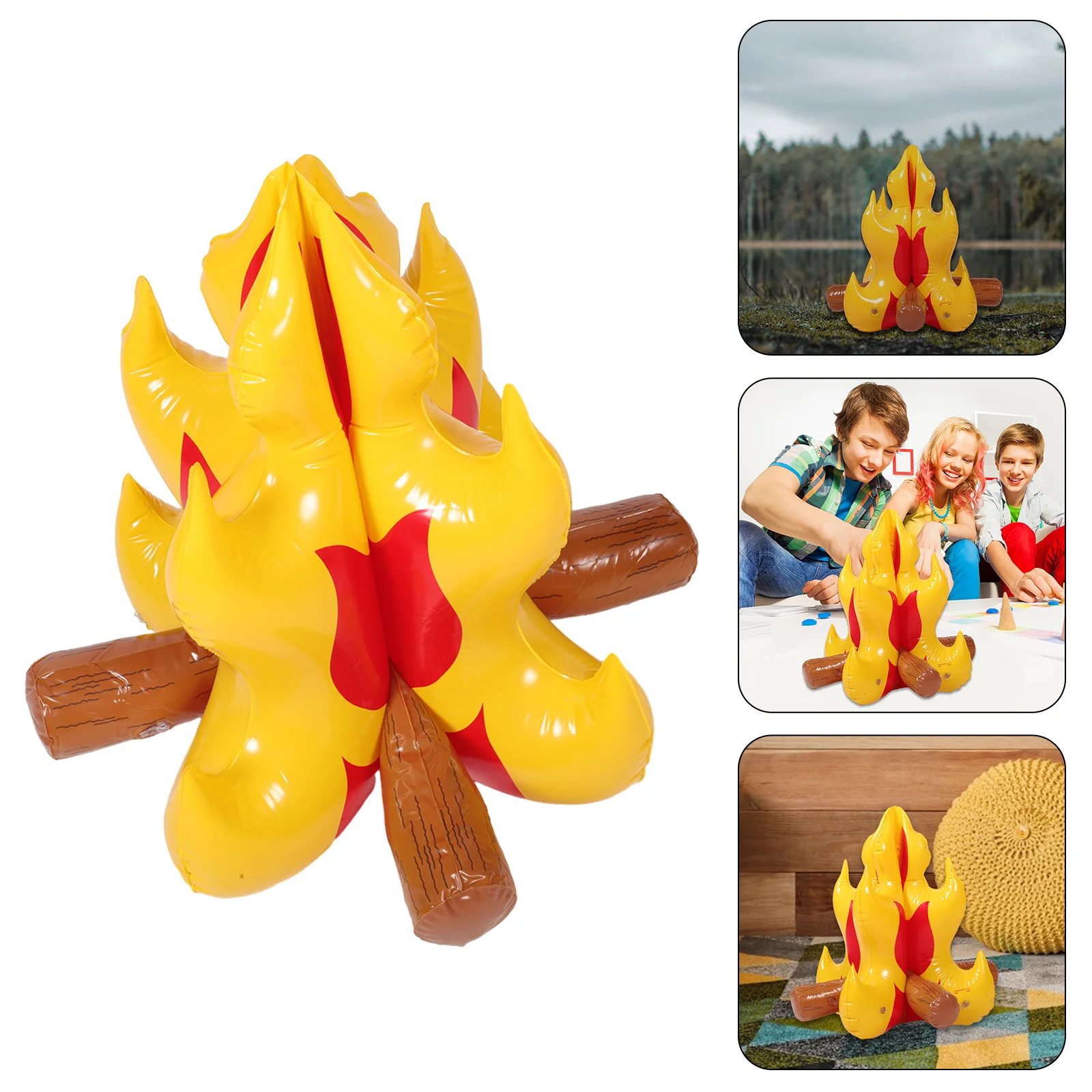 

Inflatable Campfire Prop Inflatable PVC Campfire Model Reusable Inflatable Campfire Toy For Children Kids Party Playing Toy