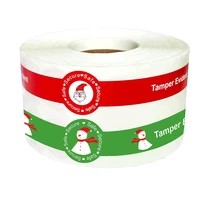 christmas safe secure tamper evident seals stickers 250 pcs xmas santa food delivery labels freshness safety for milk