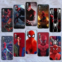 hero spiderman marvel for xiaomi mi 12 12x 11t 11i 11 10t note 10 9t 9 se 3 cc9e pro lite ultra black luxury silicone phone case