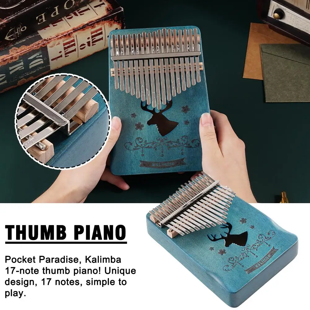 

Thumb Piano Kalimba 17 Notes 21 Notes Cross-border Instrument Finger Piano Keyboard Instrument The Best Gift For Children Y9H3