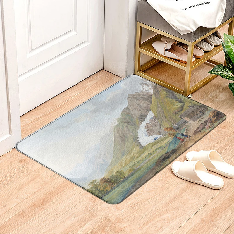 Цветной антискользящий ПВХ коврик для ванной