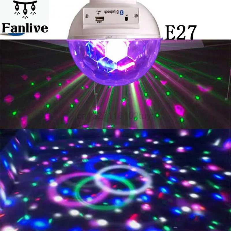 

20 шт. светодиодный сценический светильник, Хрустальный волшебный шар, Bluetooth E27, светодиодный диско-светсветильник льник, Bluetooth-лампа, сцсвети...