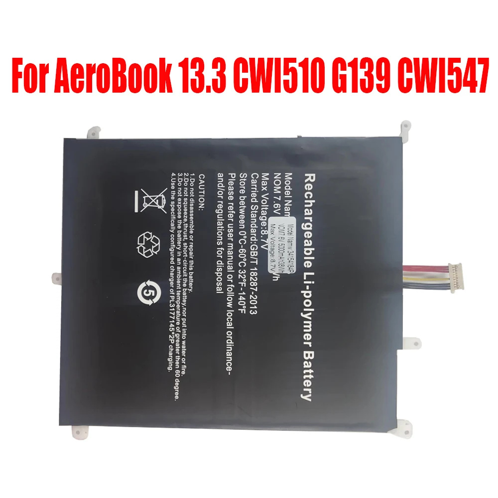 HW-34154184 34154184P Аккумулятор для ноутбука Chuwi Aerobook CWI510 G139 CWI547 7 6 V 5000mAh 38WH Новинка |