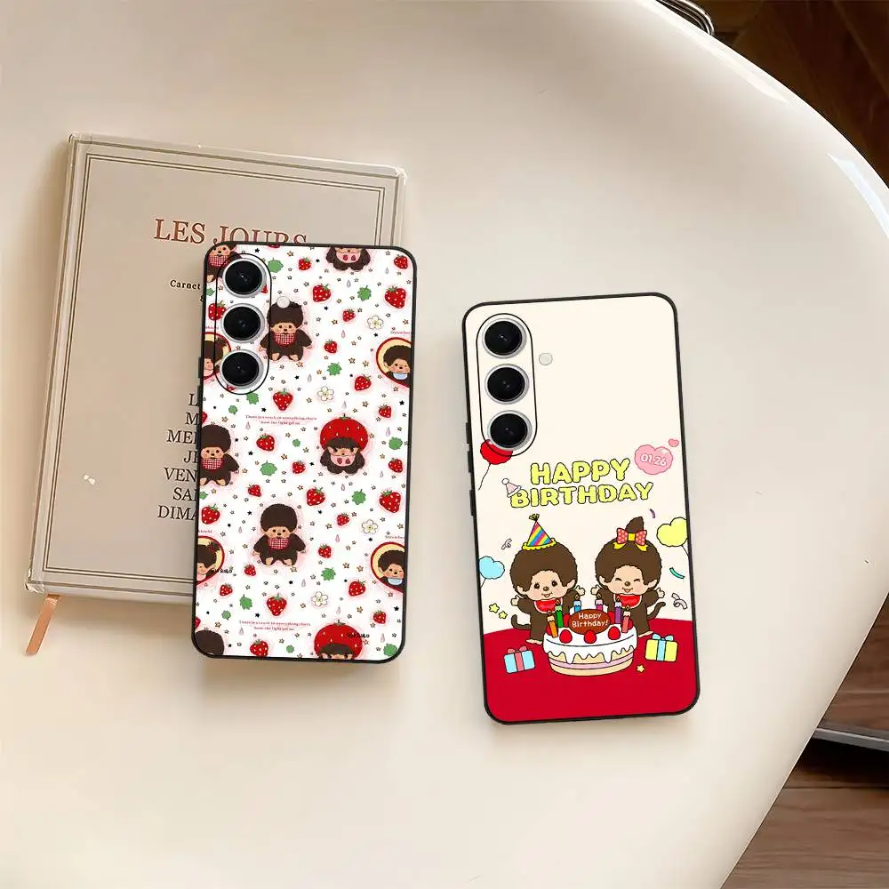 Фото Популярный модный чехол для телефона с логотипом M-Monchhichi для Samsung S 24 Fe 25 Ultra Plus 20 Lite 21 30 22 23 24 22 Ultra 5G Fundas №4