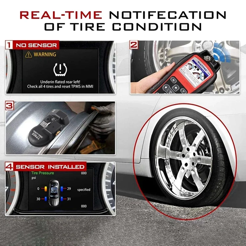 6 шт. Программируемый датчик MX 315 МГц 433 TPMS для шин Универсальный 2 в 1 монитор