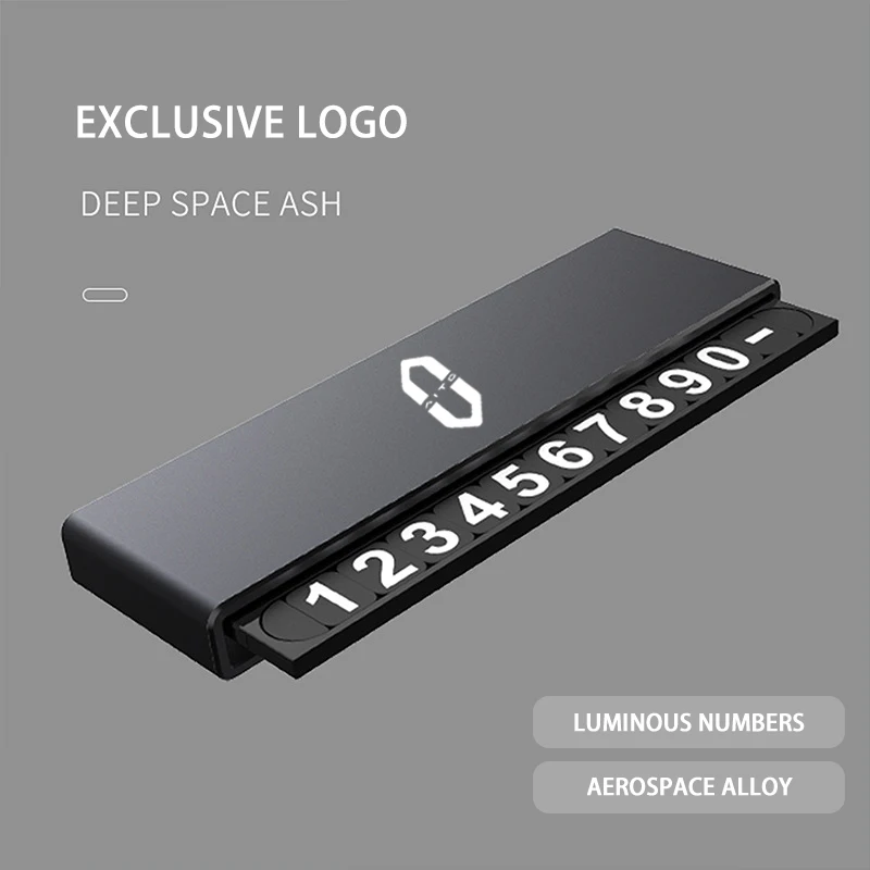 

Автомобильная металлическая табличка с номером для временной парковки для HUAWEI AITO M5 M9 M7