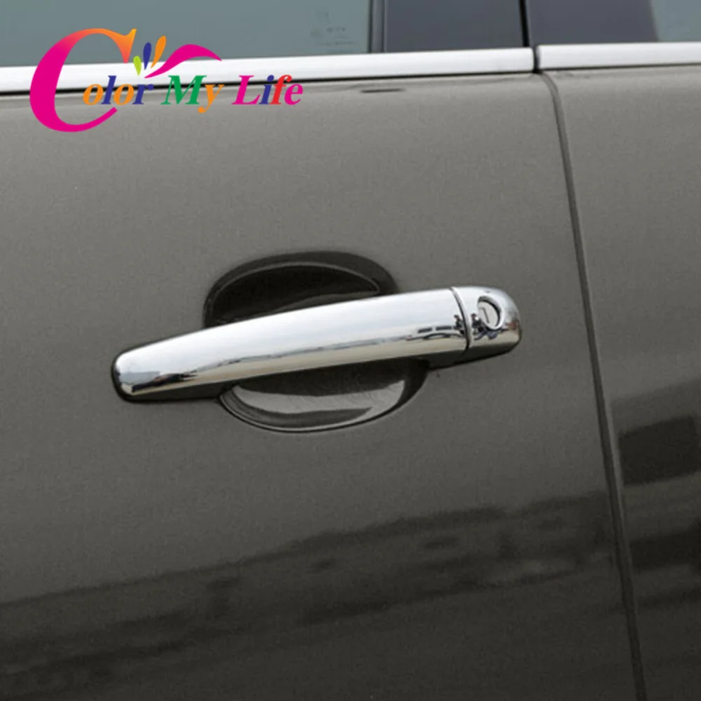 

Color My Life ABS Chrome Door Handle Cover Plating Doors Handles Trim Sticker for Peugeot 3008 2013 2014 2015 2016 Accessories