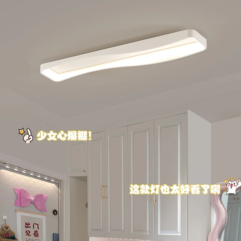 

Современный минималистичный декоративный длинный светодиодный потолочный светильник для коридора, балкона, скандинавский светильник для гостиной и спальни