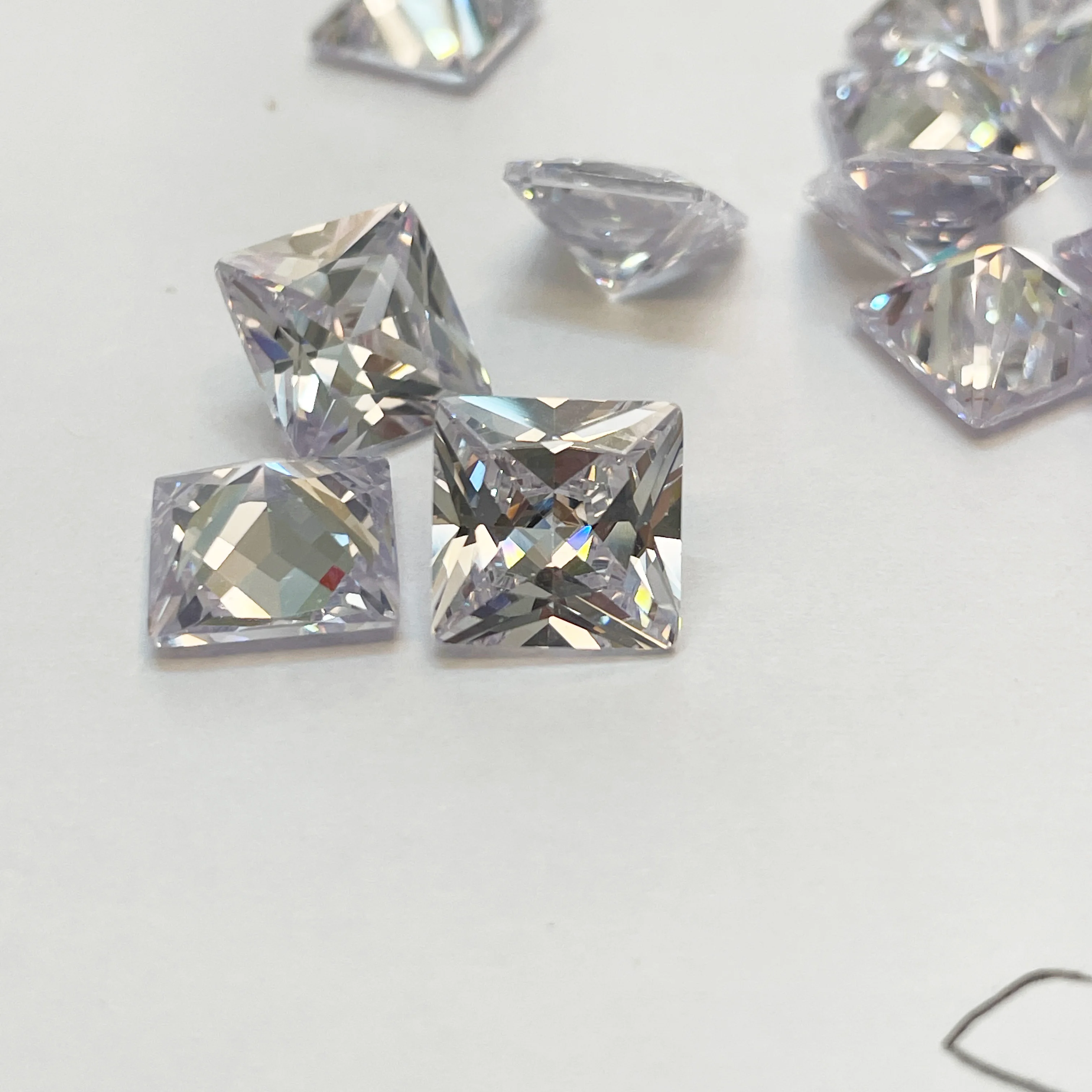 10 шт. ~ 1000 1 5x1 5 мм 10x10 квадратной формы огранки принцессы 5A белый камень CZ