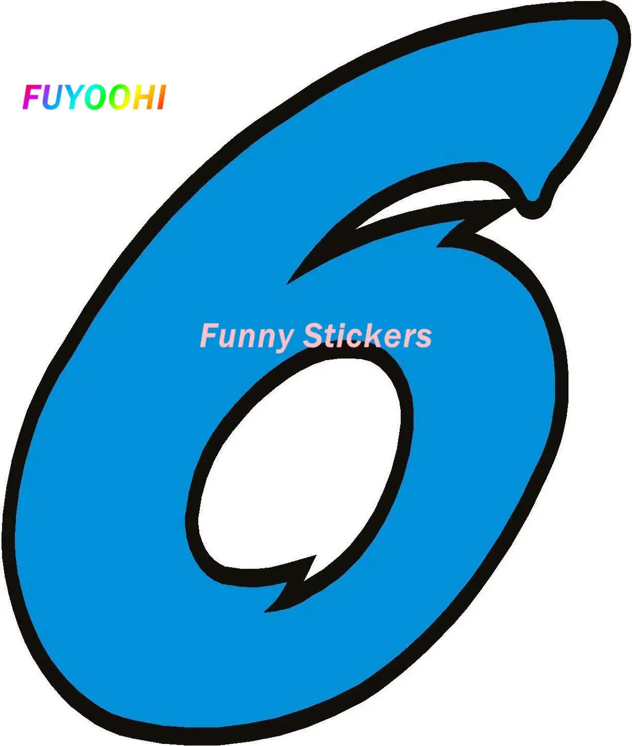 

FUYOOHI Exterior/Protection Funny Stickers Dark Blue Race Numbers with Black Border Vinyl Decals Graphic Number Car Sticker