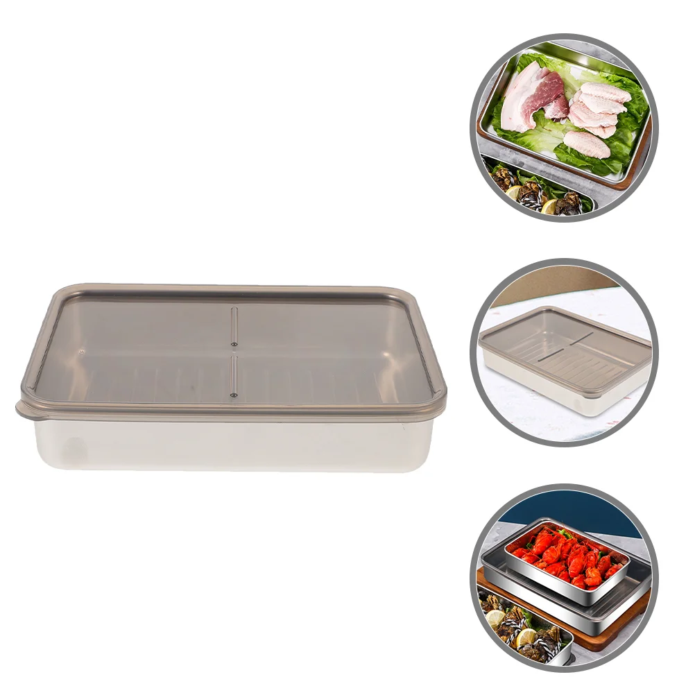 

Stainless Steel Cheese Food Container Portable Food Carrying Box Picnic Storage Box