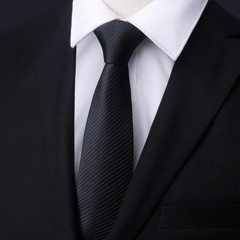 

Новинка черный галстук для мужчин Свадебная модель мужские запонки роскошный погребальный воротник элегантный универсальный модный 551430