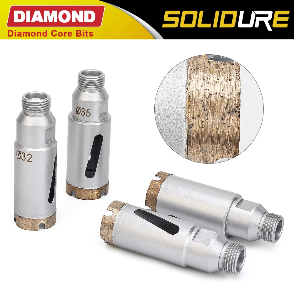 

1/2 Газовая наружная резьба X M14 с внутренней резьбой D32–35 мм, сверло для влажного гранита, алмазная коронка для мокрого сверления камня и плитки