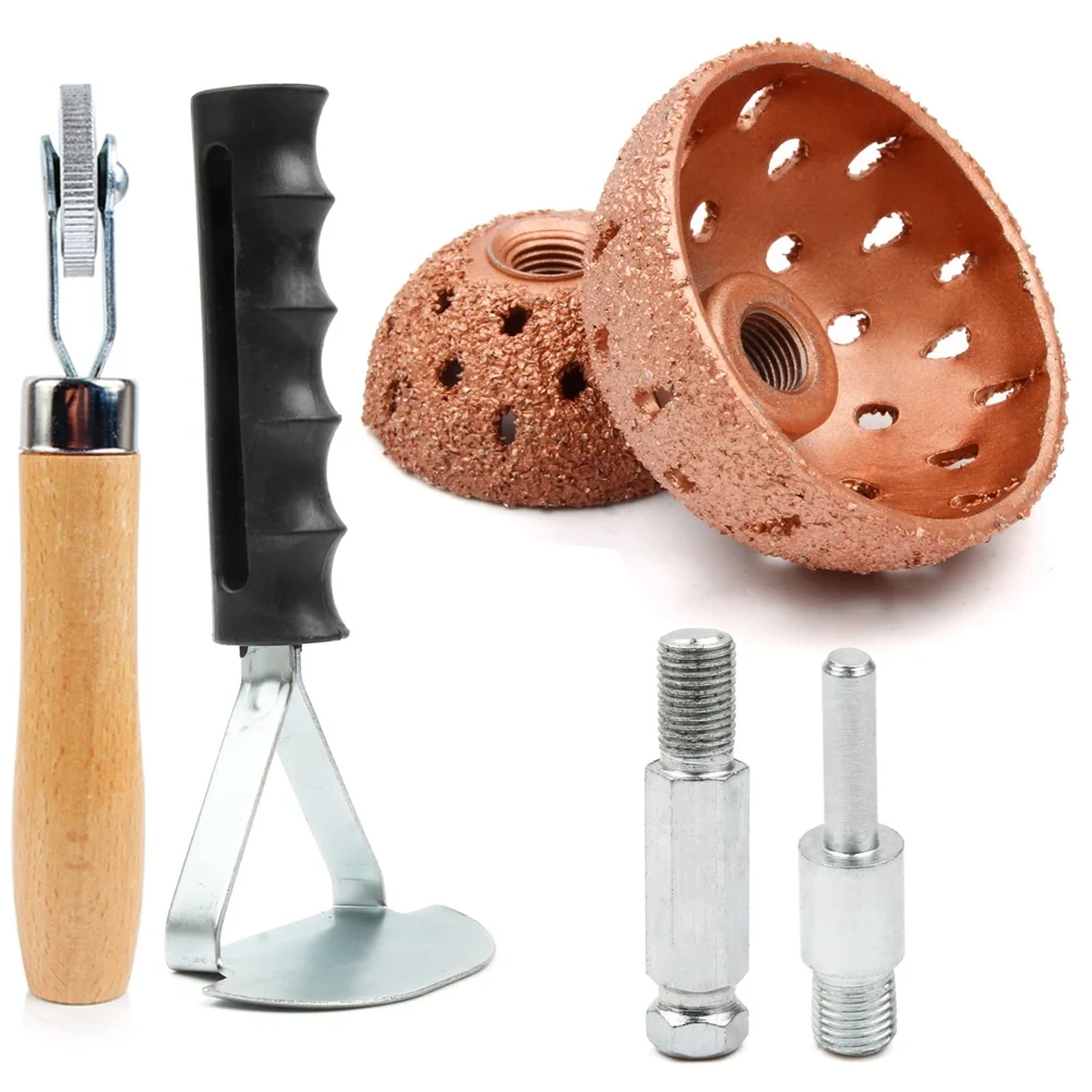 

Tire Repair Patch Tools Tire Buffing Wheels 42/55mm Tungsten Steel Buffing Wheel with Tire Patch Roller Scraping Cutter