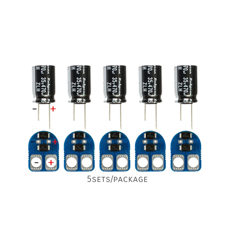 

5PCS MATEK VOLTAGE SPIKES FILTER XT60-TVS 470uF Low ESR Electrolytic Capacitor 6S LIPO for RC FPV Drones DIY Parts