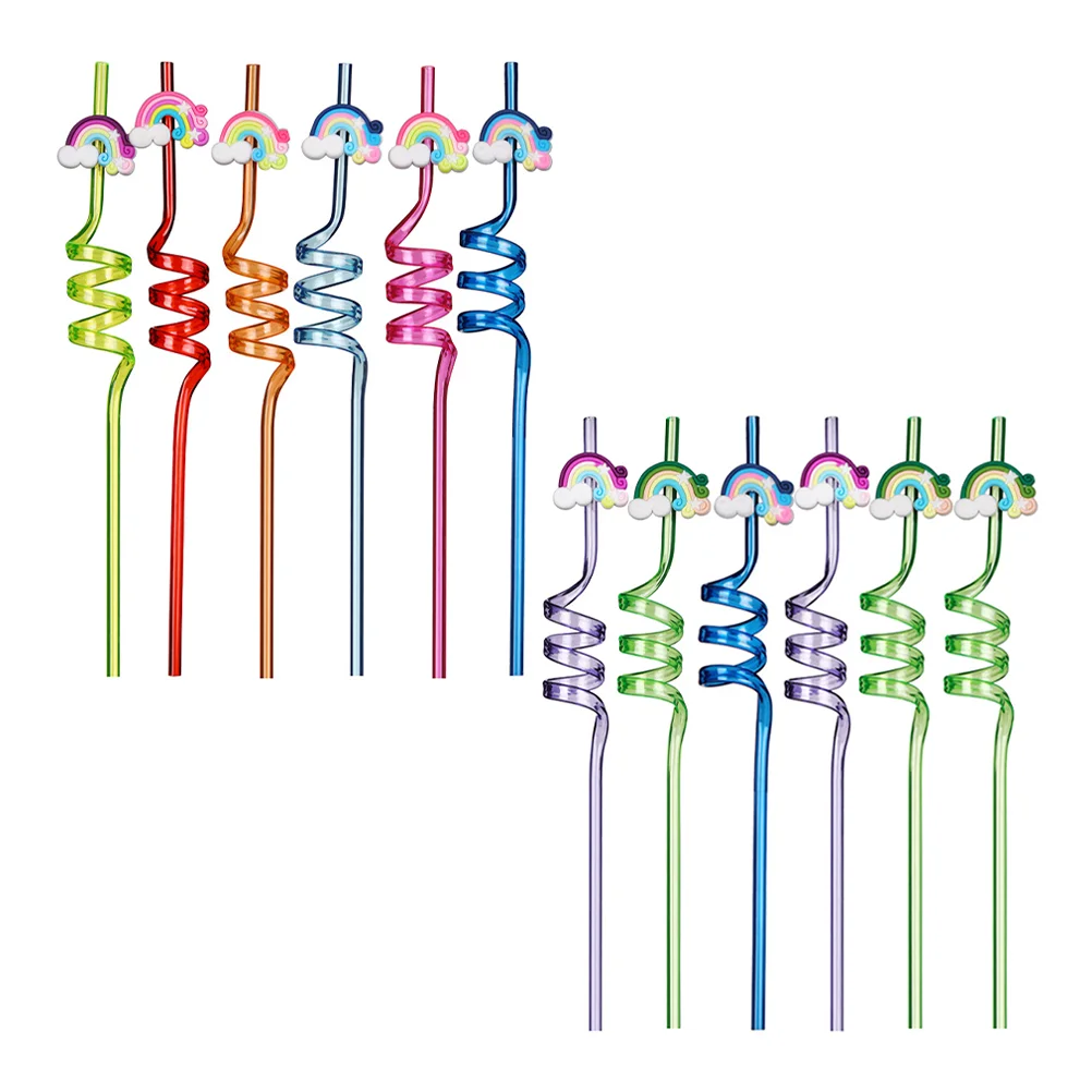 

Reusable Drinking Straws Rainbow Straws Cartoon Straws Birthday Party Supplies Party Favors 20Pcs