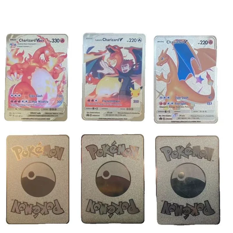 

Metal Pokemon Cards Vmax Mewtwo Metal Pokemon Alphabet Pack Game Collection Card Iron Shiny Custom Mewtwo Gifts For Kids