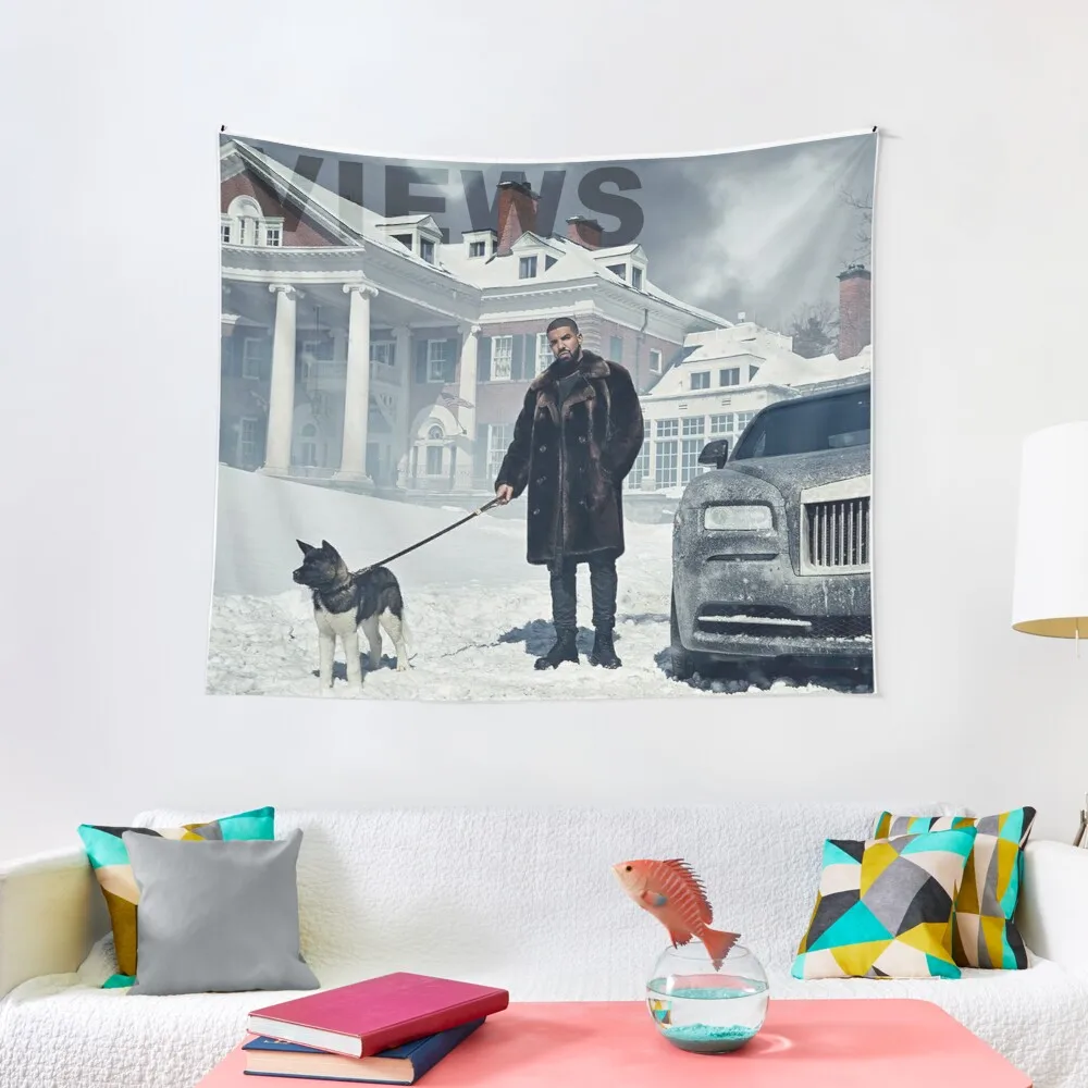 

Drake With Dog Views Tapestry Fashion Room Decor Pattern Print Tapestry Wall Bedroom Carpet Bed Sheets
