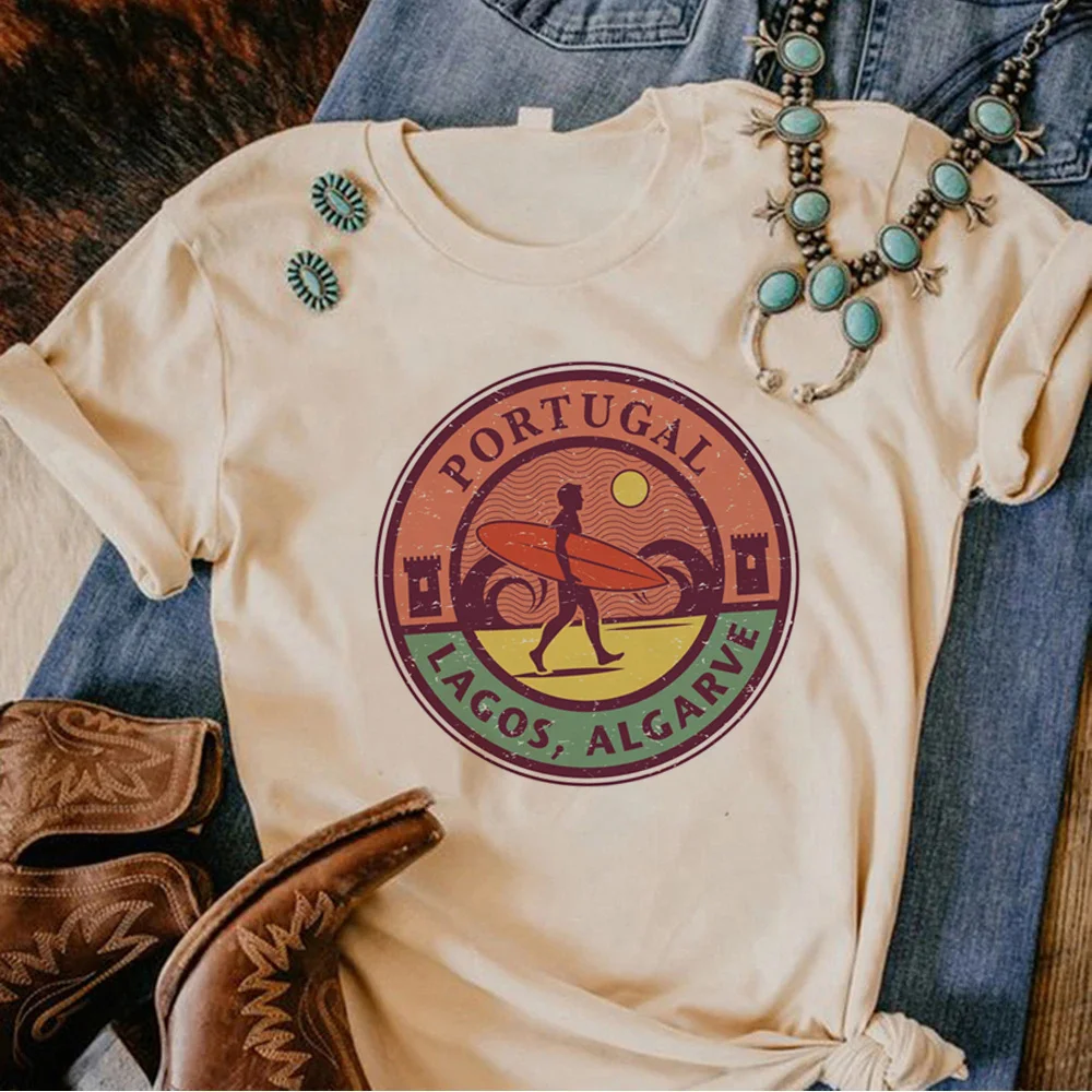 

Футболка женская в португальском стиле, забавная комиксная одежда в стиле Харадзюку для девушек, лето