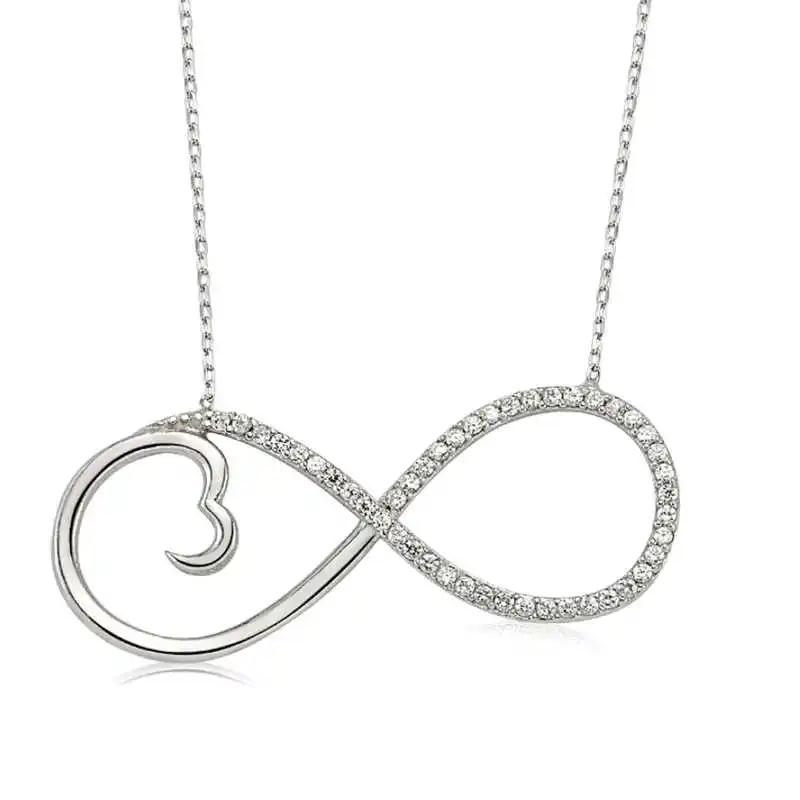 

Tevuli 925 Sterling Silver Infinity Heart Woman Necklace