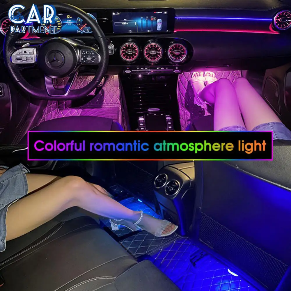 

One-key Touch Car Atmosphere Light Colorful Rechargeable Voice-activated Reading Car Induction Night Light Car Tail Box Light