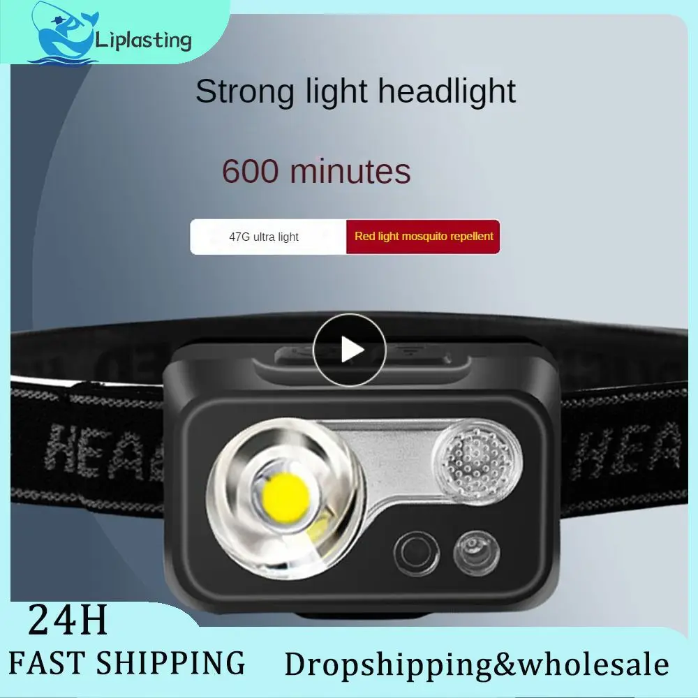 

Head Flashlight Night Running Usb Charging Outdoor Headlights Small Headlights Headlamp Camping Supplies Head Torch Strong Light