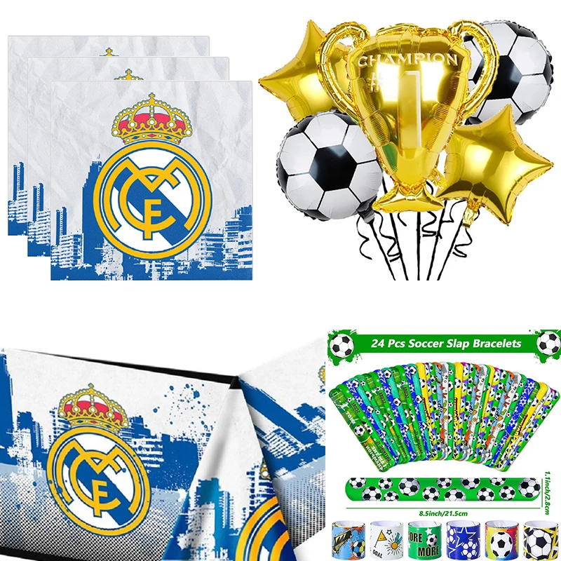 

Football Soccer Team Stars Party Decoration Disposable Tableware Cup Plate Tablecloth for Boy Adult Birthday Party Gift Supplies