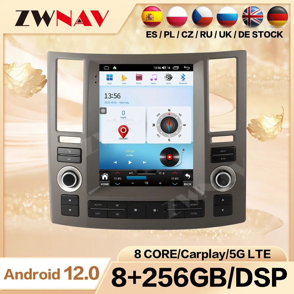 

Qualcomm Tesla Car GPS Radio Auto Android 12 Multimedia Player For Infiniti FX35 FX45 2003 2004 2005 2006 2007 2008 2009 Carpaly