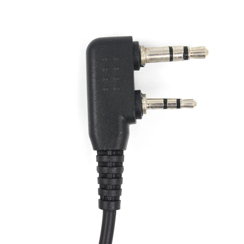 10PC 2 Pin Earpiece with PTT Mic K Type Plug Walkie Talkie Headset Intercom Headphone for Baofeng UV-5R UV 5R UV-5RE