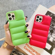 Luxury Down Jacket Phone Case For iPhone 13 Case The Puffer Soft Silicone Cover iPhone 12 11 Pro Max XR X XS 7 8 Plus Back Cases