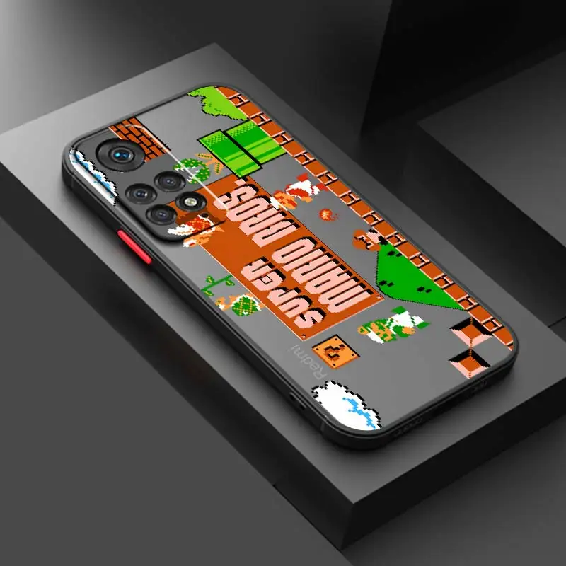 Xiaomi Redmi Note Series Cartoon Super Marion Полузавернутый Матовый Полупрозрачный Чехол Для