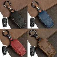 leather car key cover case for ford fusion mondeo mustang explorer edge ecosport for lincoln mondeo mkc mkz mkx