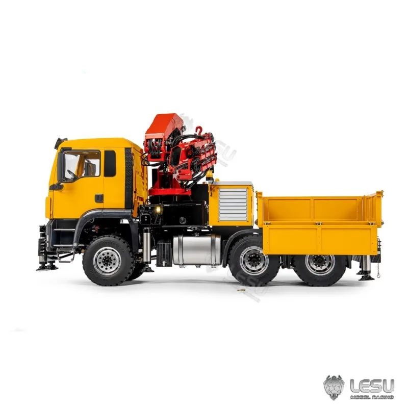 6X6 Металлический 114 LESU RC Гидравлический кран-трак с 3-скоростным дистанционным управлением, 7-канальный клапан, 4 МПа, 6 опорных стоек, звуковой эффект, блокировка дифференциала оси. (art.: 3920dd2a7d259) - 3920dd2a7d259