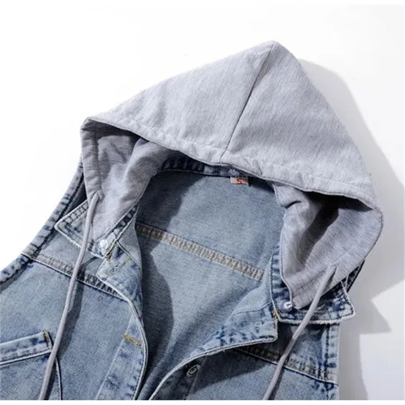 Новинка джинсовый жилет Женская весенне-осенняя одежда дикие топы без рукавов