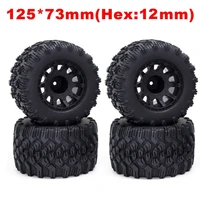 4pcs 110 rc car tires 12573mm tyre weel monster truck tires wheels 12mm hub hex for 110 rc car redcat traxxas trx4