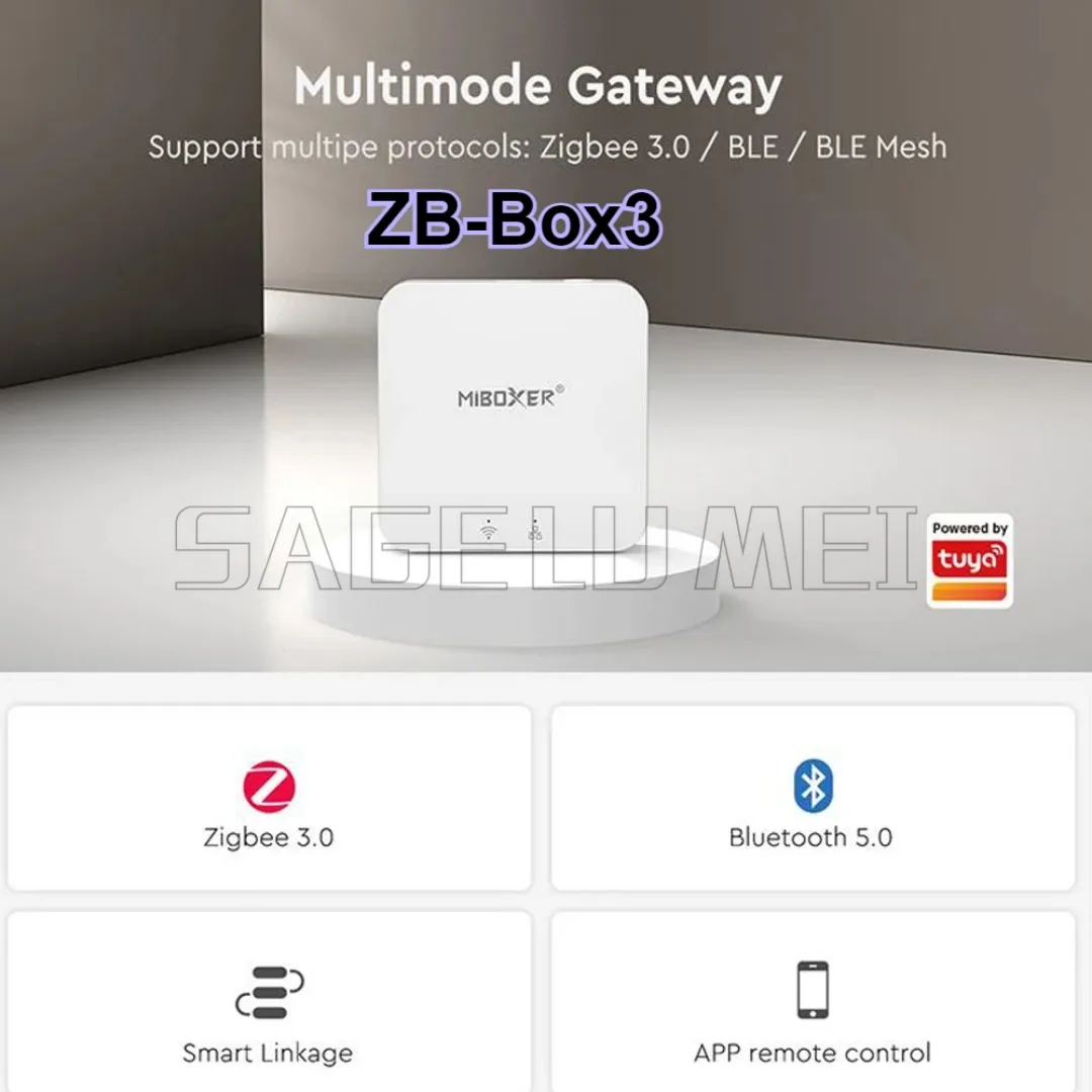НОВЫЙ ZB-Box2 ZB-BOX3 Проводной шлюз Wi-Fi + Bluetooth + сетка Zigbee3.0 Многомодовый беспроводной шлюз ОднодвухцветныйRGBRGBWRGBCCT (art.: 3920ced29f768) - 3920ced29f768