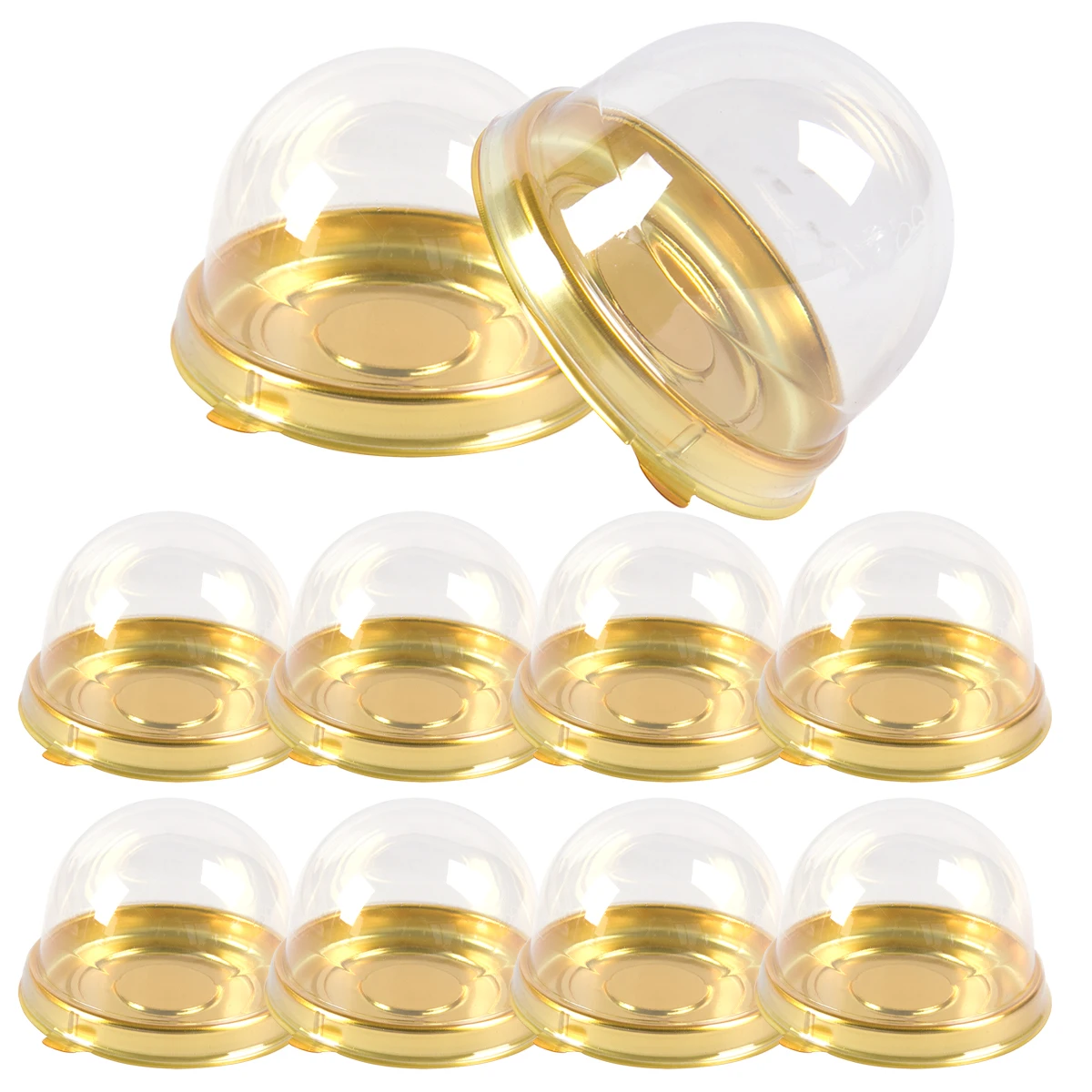 

30/50pcs Mini Muffin Cupcake Box Container Trays Mooncake Dome Baking Packing Box Birthday Wedding Party Supplies Christmas Gift