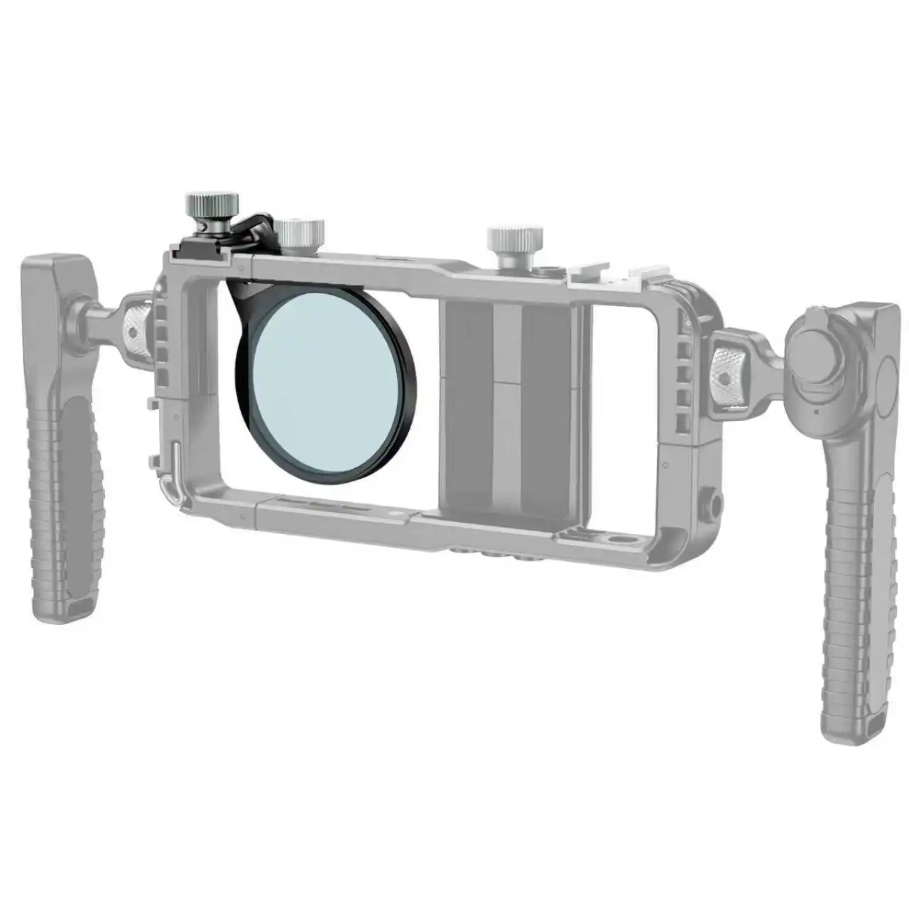 Фото BFT-05A Клетка для телефона с 360° °   Ручка и крепление для фильтра Bluetooth, легкая пластиковая установка для видеоблогов, поляризатор для iPhone Android №2