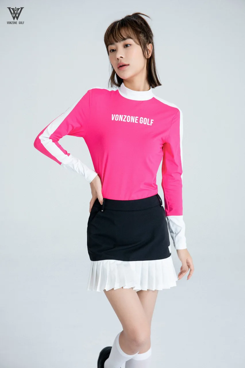Autumn and winter new niche VONZONE golf long sleeve women outdoor color long sleeve golf simple casual fashion slim top