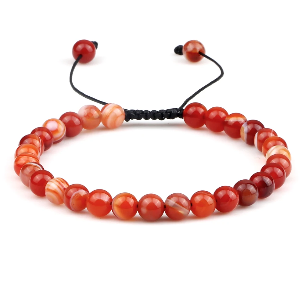 Качественный женский браслет из драгоценных камней в виде агата диаметром 6 мм