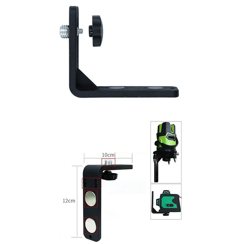 

L-type Laser Bracket 1/4'' 5/8'' Strong Magnetic Adjustable Up Down Level Support Multi-functional Support Ceiling