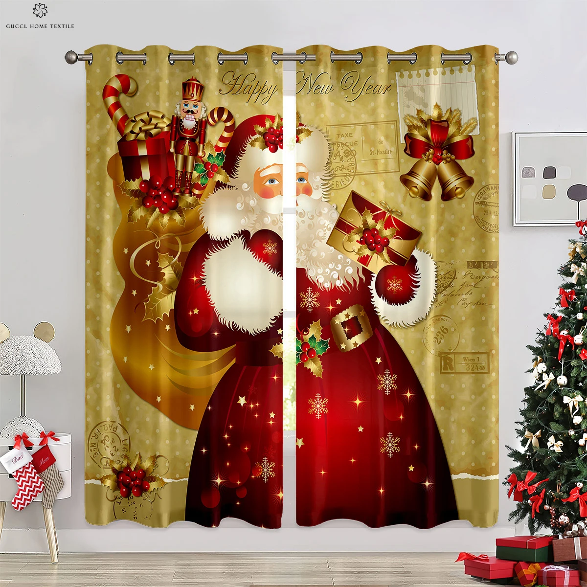 Рождественское украшение колокольчик снеговик рождественская елка 3d печать