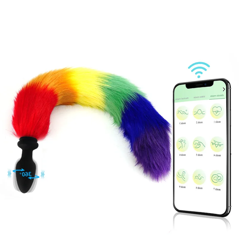Анальная пробка вибрирующий массажер для ягодиц приложение Foxtail дистанционное