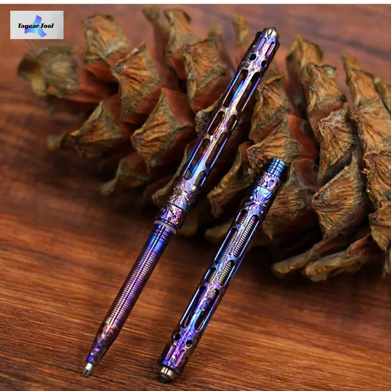 

Multi-functional EDC Titanium Mini Titanium Alloy Pen Tungsten Steel Broken Window Hand Carved Signature Pen