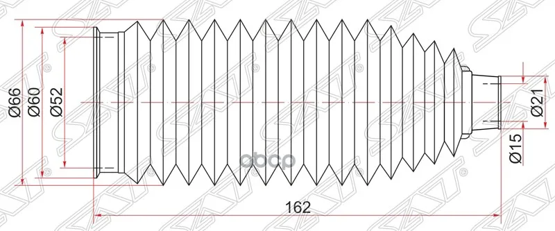 Пыльник Рулевой Рейки Toyota Harrier 03 /Juke 10 /Lexus Rx300/330/350 06/Kluger 07 Lh=Rh Sat арт. ST 45535