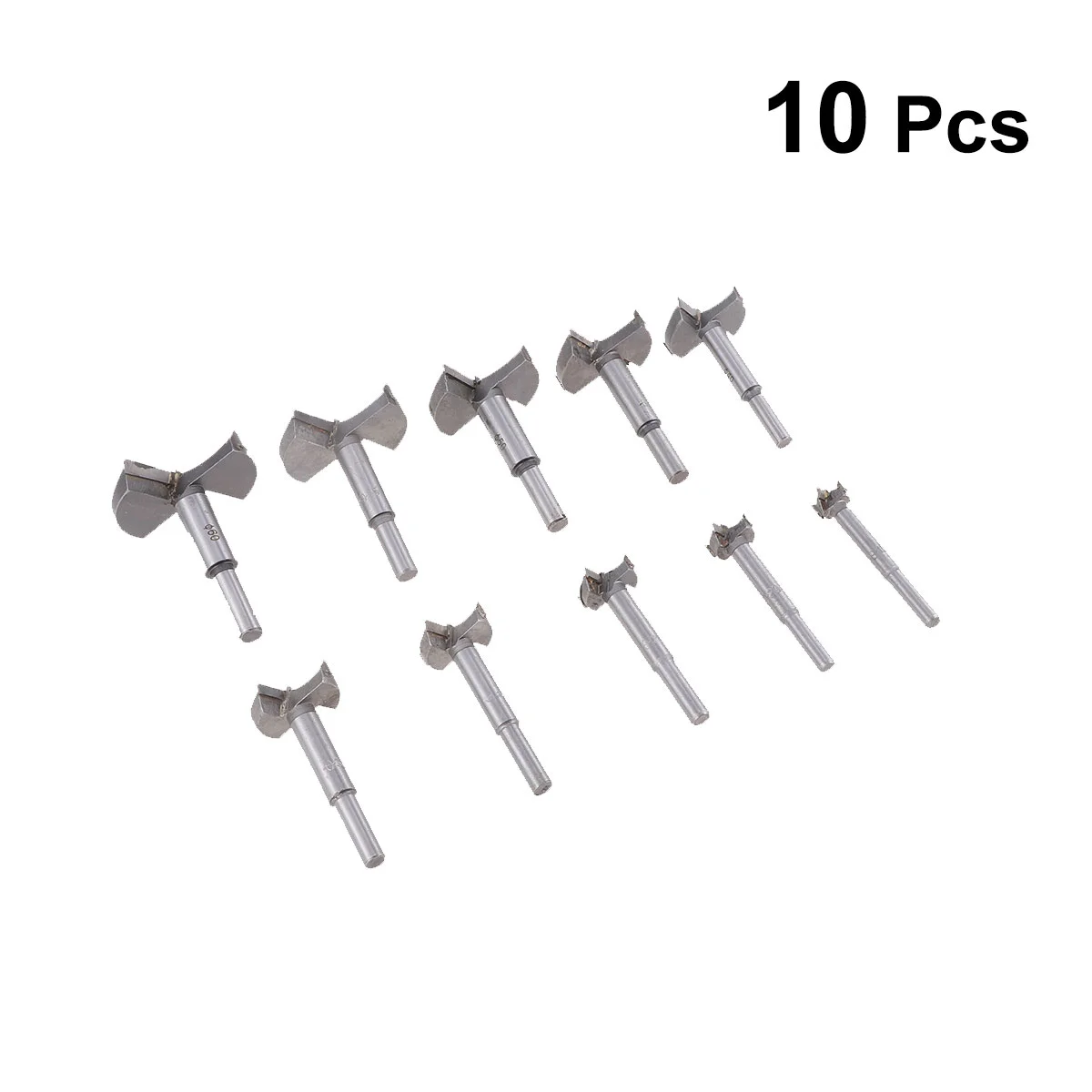 

10pcs Auger Drill Bit Set Wood Cutter Hex Wrench Woodworking Hole for Power Tools 15mm 20mm 25mm 30mm 35mm 40mm 45mm 50mm 55mm