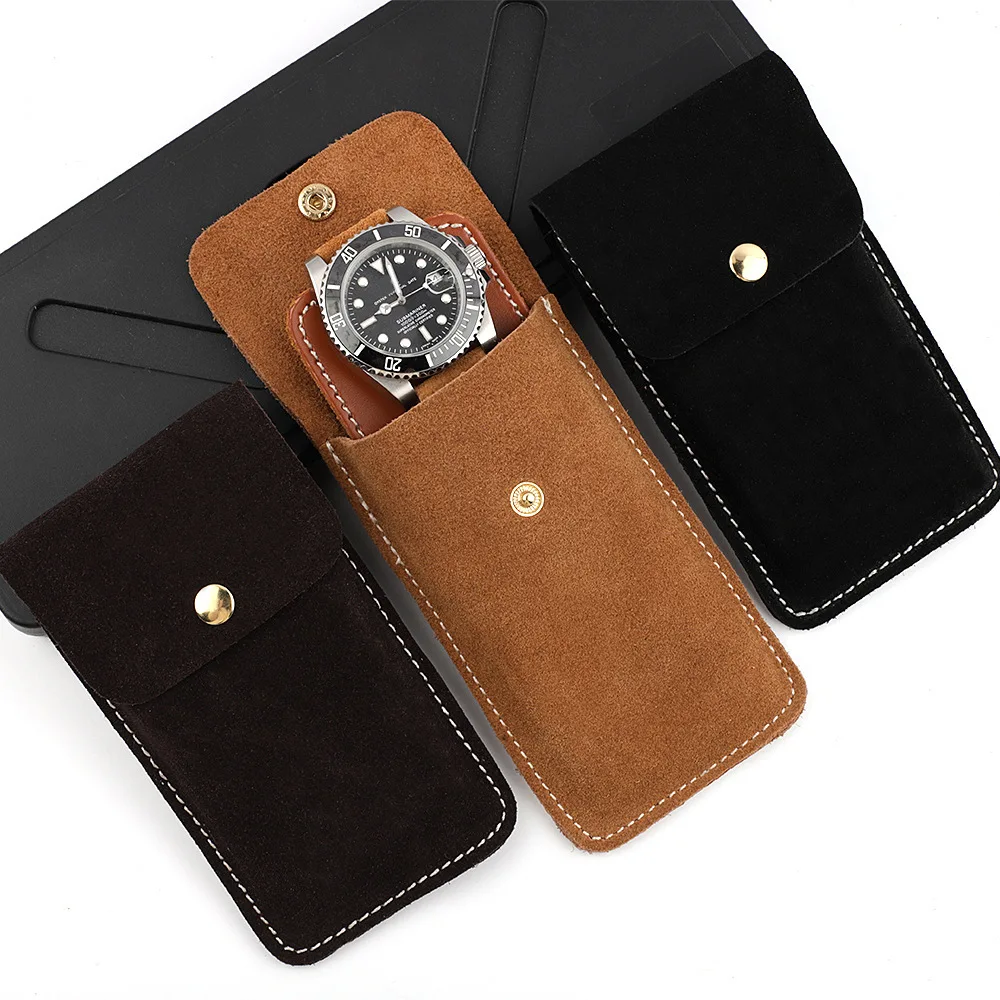 Watch Dial Storage Protective Case Velvet Travel Watch Storage Bag Leather Watch Gift Box Bag