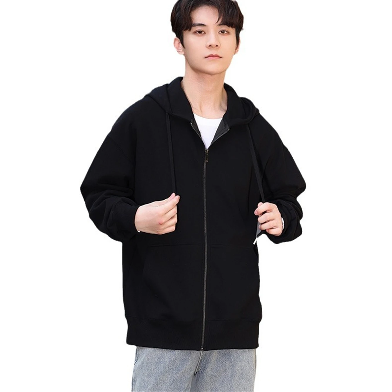 Многоцветный весенний новый спортивный повседневный кардиган на молнии с