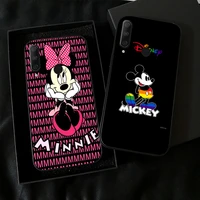 cute mickey minnie mouse phone case for huawei honor 9x 8x pro for honor 10x lite silicone cover soft tpu coque liquid silicon